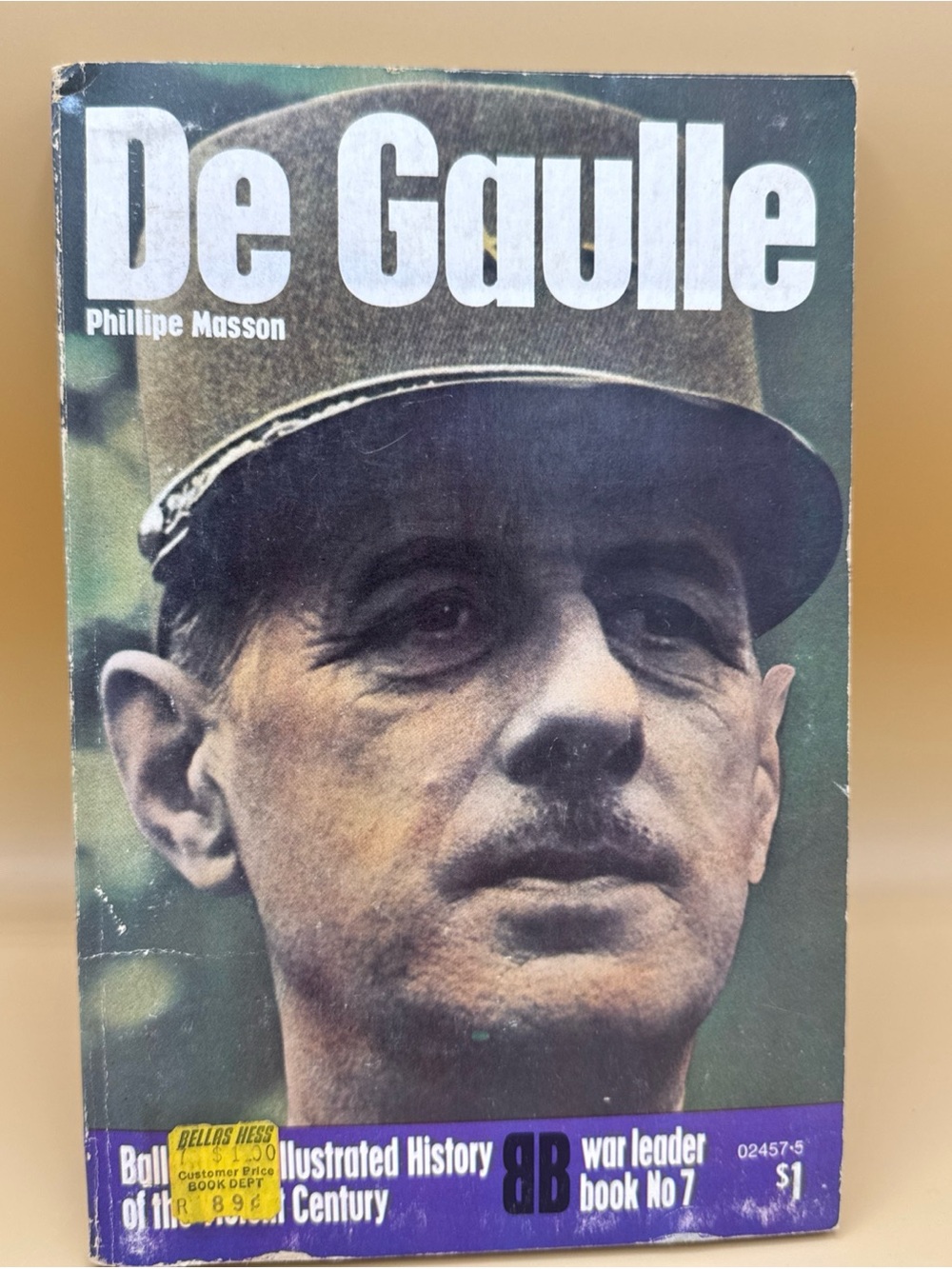 WW2 French France De Gaulle Ballantine Soft Cover Reference Book Vintage